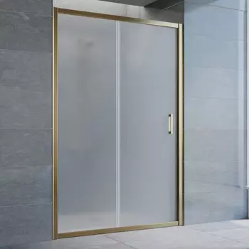 Душевая дверь в нишу Vegas Glass ZP 130 05 10 профиль бронза, стекло сатин