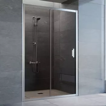 Душевая дверь в нишу Vegas Glass ZP 130 08 05 профиль глянцевый хром, стекло бронза