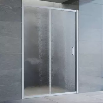 Душевая дверь в нишу Vegas Glass ZP 135 07 02 профиль матовый хром, стекло шиншилла