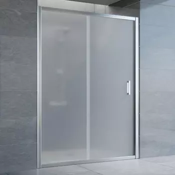 Душевая дверь в нишу Vegas Glass ZP 140 08 10 профиль глянцевый хром, стекло сатин