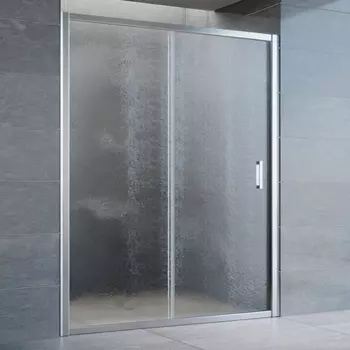 Душевая дверь в нишу Vegas Glass ZP 150 08 02 профиль глянцевый хром, стекло шиншилла