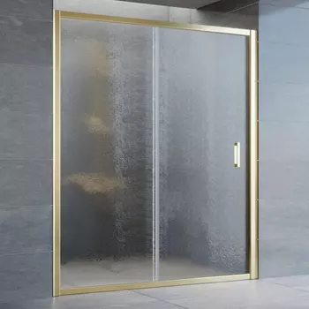 Душевая дверь в нишу Vegas Glass ZP 160 09 02 профиль золото, стекло шиншилла