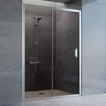 Душевая дверь в нишу Vegas Glass ZP 135 08 05 профиль глянцевый хром, стекло бронза