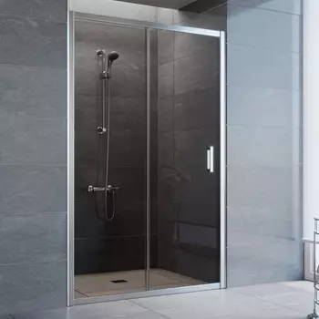 Душевая дверь в нишу Vegas Glass ZP 120 08 05 профиль глянцевый хром, стекло бронза