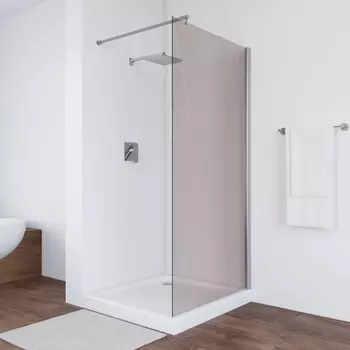 Душевая перегородка Vegas Glass EAF 76 08 05 профиль глянцевый хром, стекло бронза