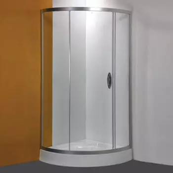 Душевой уголок Am.Pm Bliss L Solo Slide 90 профиль матовый хром, стекло прозрачное