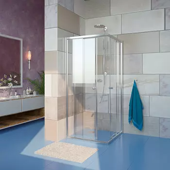 Душевой уголок GuteWetter Guwer GK-664S 85x85 см стекло бесцветное, профиль хром