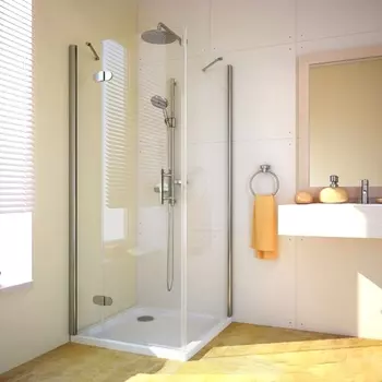Душевой уголок GuteWetter Lux Square GK-103 левый 90x90 см стекло бесцветное, профиль хром