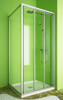 Душевой уголок GuteWetter Practic Square GK-403 правая 120x120 см стекло бесцветное, профиль матовый хром