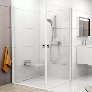 Душевой уголок Ravak CRV1-100+CRV1 Transparent, профиль белый