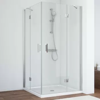 Душевой уголок Vegas Glass AFA 110 08 01 профиль глянцевый хром, стекло прозрачное