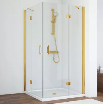 Душевой уголок Vegas Glass AFA 110 09 01 профиль золото, стекло прозрачное