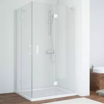 Душевой уголок Vegas Glass AFA-F 100*90 01 01 R профиль белый, стекло прозрачное