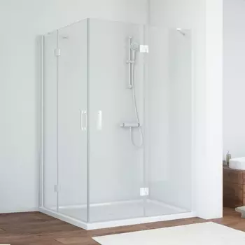 Душевой уголок Vegas Glass AFA-F 120*110 01 01 R профиль белый, стекло прозрачное