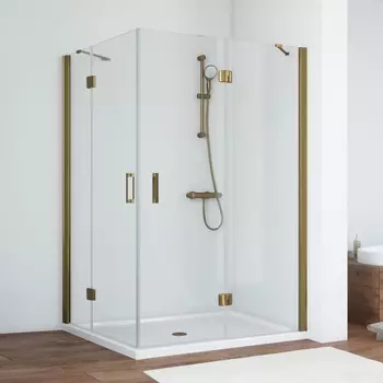 Душевой уголок Vegas Glass AFA-F 120*110 05 01 R профиль бронза, стекло прозрачное