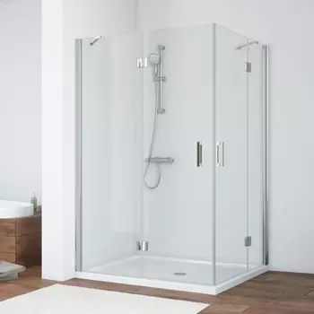 Душевой уголок Vegas Glass AFA-F 120*100 08 01 L профиль глянцевый хром, стекло прозрачное