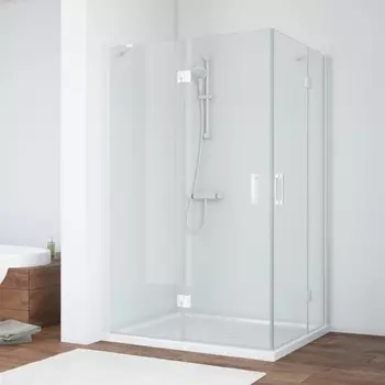 Душевой уголок Vegas Glass AFA-F 120*90 01 01 L профиль белый, стекло прозрачное