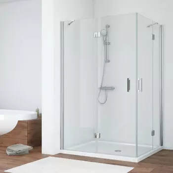 Душевой уголок Vegas Glass AFA-F 120*90 08 01 L профиль глянцевый хром, стекло прозрачное