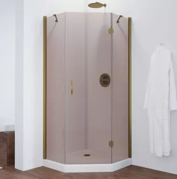 Душевой уголок Vegas Glass AFA-Pen 90 05 05 R профиль бронза, стекло бронза