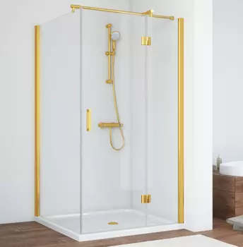 Душевой уголок Vegas Glass AFP-Fis 100 09 01 R профиль золото, стекло прозрачное