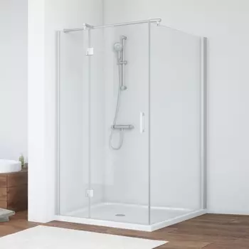 Душевой уголок Vegas Glass AFP-Fis 100*110 07 01 L профиль матовый хром, стекло прозрачное