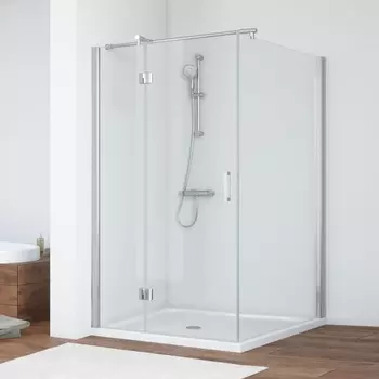 Душевой уголок Vegas Glass AFP-Fis 100*110 08 01 L профиль глянцевый хром, стекло прозрачное