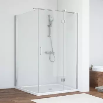 Душевой уголок Vegas Glass AFP-Fis 100*110 08 01 R профиль глянцевый хром, стекло прозрачное