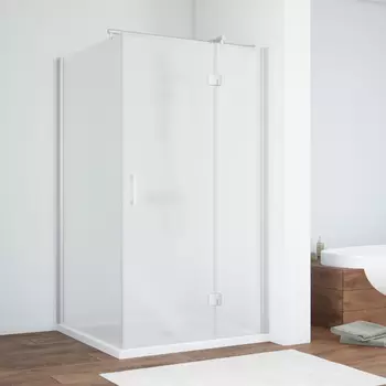 Душевой уголок Vegas Glass AFP-Fis 100*90 07 10 R профиль матовый хром, стекло сатин