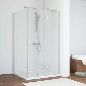 Душевой уголок Vegas Glass AFP-Fis 100*90 07 01 R профиль матовый хром, стекло прозрачное