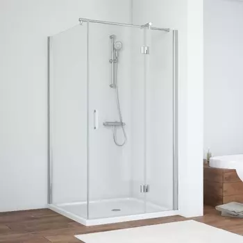 Душевой уголок Vegas Glass AFP-Fis 100 08 01 R профиль глянцевый хром, стекло прозрачное