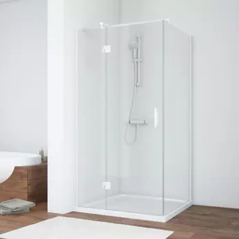 Душевой уголок Vegas Glass AFP-Fis 100 01 10 L профиль белый, стекло сатин