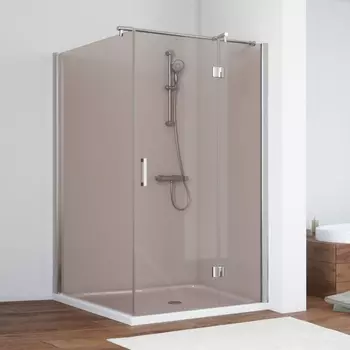 Душевой уголок Vegas Glass AFP-Fis 100*110 08 05 R профиль глянцевый хром, стекло бронза