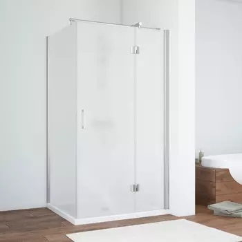 Душевой уголок Vegas Glass AFP-Fis 100*70 08 10 R профиль глянцевый хром, стекло сатин