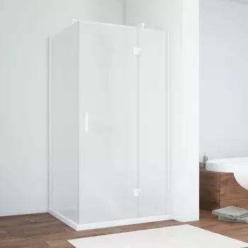 Душевой уголок Vegas Glass AFP-Fis 100*70 01 10 R профиль белый, стекло сатин