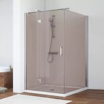 Душевой уголок Vegas Glass AFP-Fis 100*110 08 05 L профиль глянцевый хром, стекло бронза