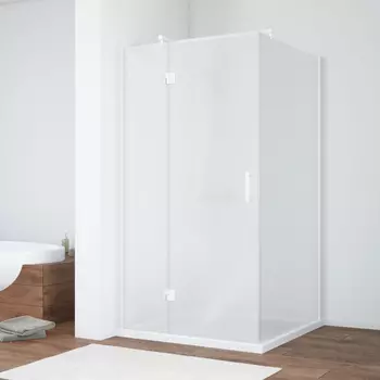 Душевой уголок Vegas Glass AFP-Fis 100*90 01 10 L профиль белый, стекло сатин