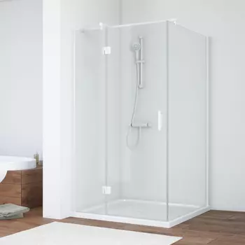 Душевой уголок Vegas Glass AFP-Fis 110*90 01 01 L профиль белый, стекло прозрачное