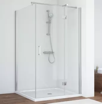 Душевой уголок Vegas Glass AFP-Fis 110 08 01 R профиль глянцевый хром, стекло прозрачное