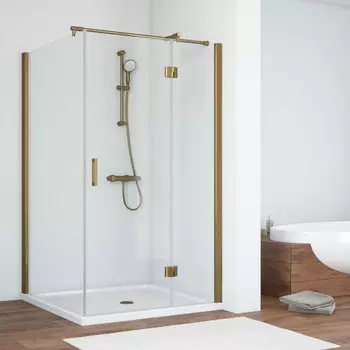 Душевой уголок Vegas Glass AFP-Fis 110 05 01 R профиль бронза, стекло прозрачное