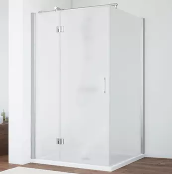 Душевой уголок Vegas Glass AFP-Fis 110*90 08 10 L профиль глянцевый хром, стекло сатин