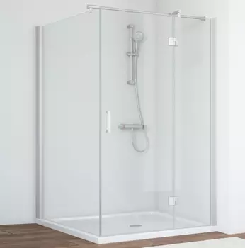 Душевой уголок Vegas Glass AFP-Fis 120*110 07 01 R профиль матовый хром, стекло прозрачное