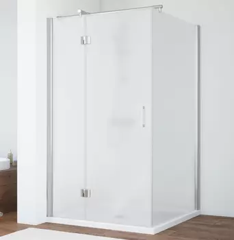 Душевой уголок Vegas Glass AFP-Fis 120 08 10 L профиль глянцевый хром, стекло сатин