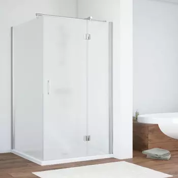 Душевой уголок Vegas Glass AFP-Fis 120 08 10 R профиль глянцевый хром, стекло сатин