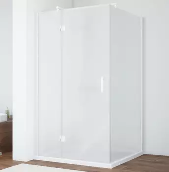 Душевой уголок Vegas Glass AFP-Fis 120 01 10 L профиль белый, стекло сатин