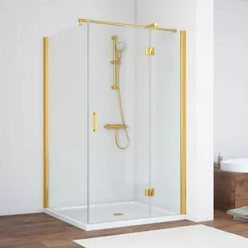 Душевой уголок Vegas Glass AFP-Fis 120 09 01 R профиль золото, стекло прозрачное