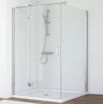 Душевой уголок Vegas Glass AFP-Fis 120*110 08 01 L профиль глянцевый хром, стекло прозрачное