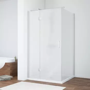 Душевой уголок Vegas Glass AFP-Fis 80 07 10 L профиль матовый хром, стекло сатин