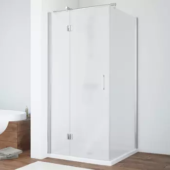 Душевой уголок Vegas Glass AFP-Fis 80 08 10 L профиль глянцевый хром, стекло сатин