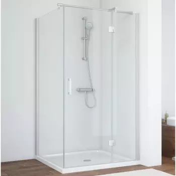 Душевой уголок Vegas Glass AFP-Fis 80 07 01 R профиль матовый хром, стекло прозрачное