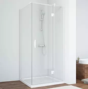 Душевой уголок Vegas Glass AFP-Fis 80*70 01 01 R профиль белый, стекло прозрачное